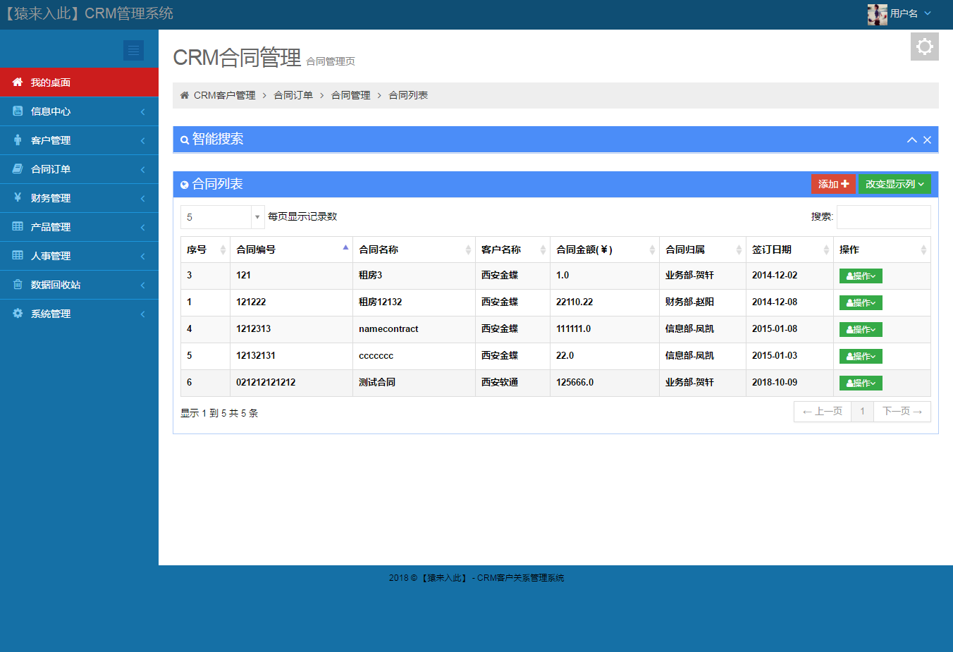 jspssh2mysql实现的javaweb企业crm客户关系管理系统源码