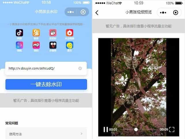 抖音去水印小程序源码独立版 无后台 - 宋马