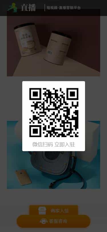 响应式短视频直播带货营销平台类网站织梦模板(自适应手机端)