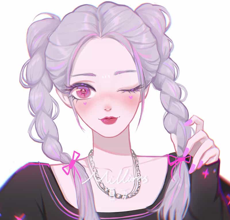 【MiLLions百万】 第二期少女头像团练ipad插画课【画质高清有笔刷素材】 - 宋马