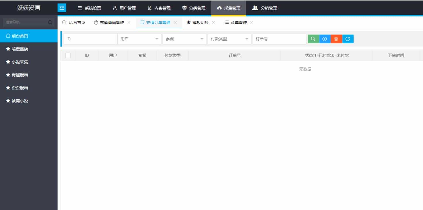 闲云仿歪歪漫画网站源码/Thinkphp内核+少量测试数据