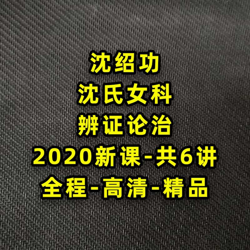 2020年沈绍功沈氏女科辨证论治实证虚证舌脉诊断视频6讲高清视频 - 宋马