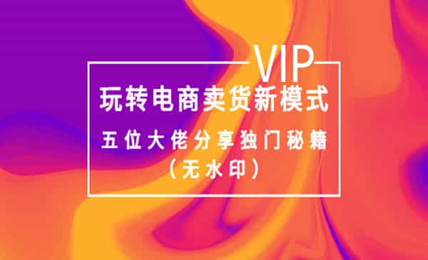 玩转电商卖货新模式，五位大佬分享独门秘籍 - 宋马