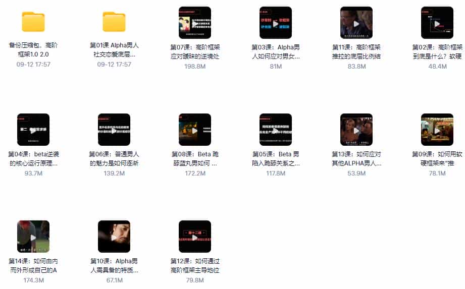 柯李思Chris《高阶框架1.0+2.0》百度云下载