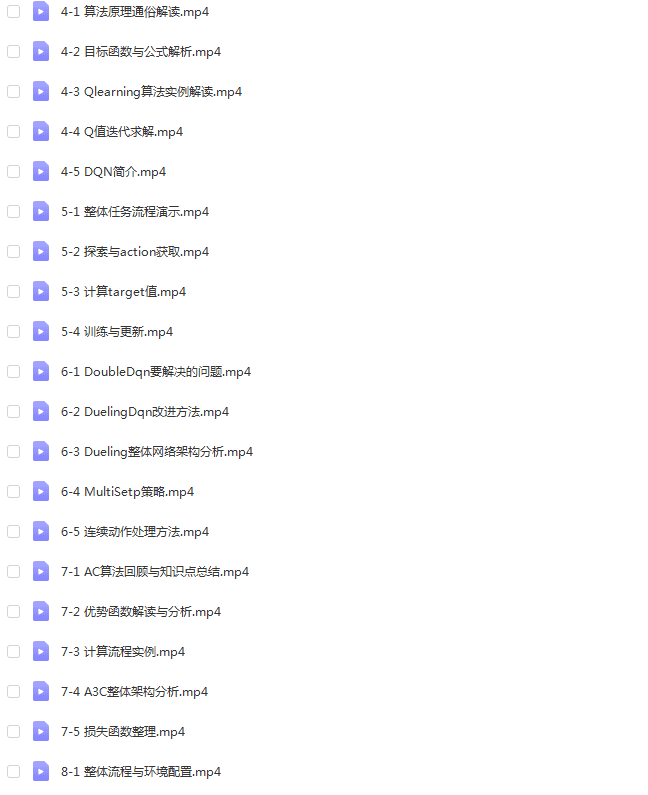 工程师强化学习深度实战课程从入门基础到进阶实战视频课程