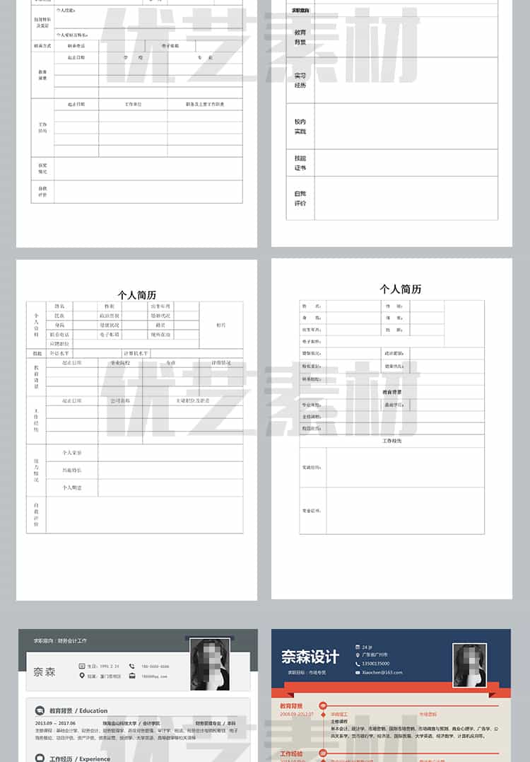 简历模板简约大气个人求职word电子版应届毕业生校招单页简历模板插图4