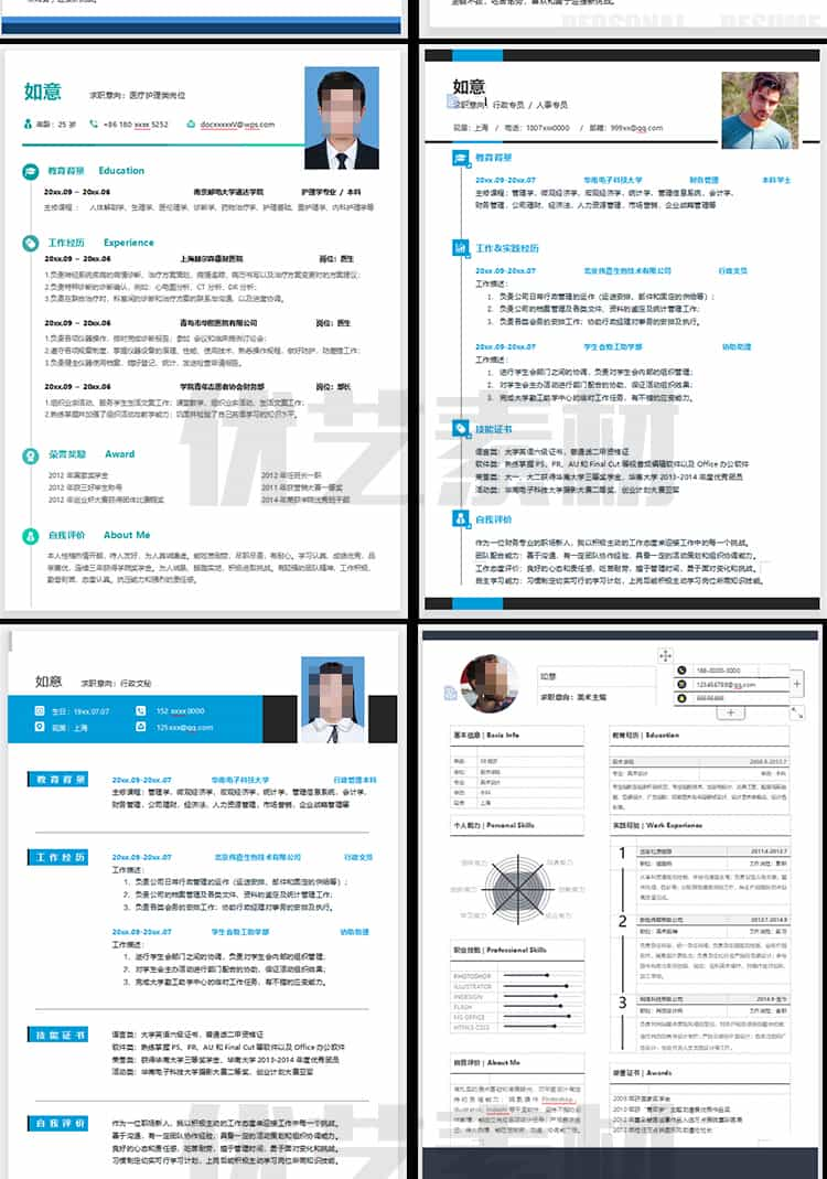 互联网行业计算机程序员IT软件开发个人求职面试word简历模板表插图3