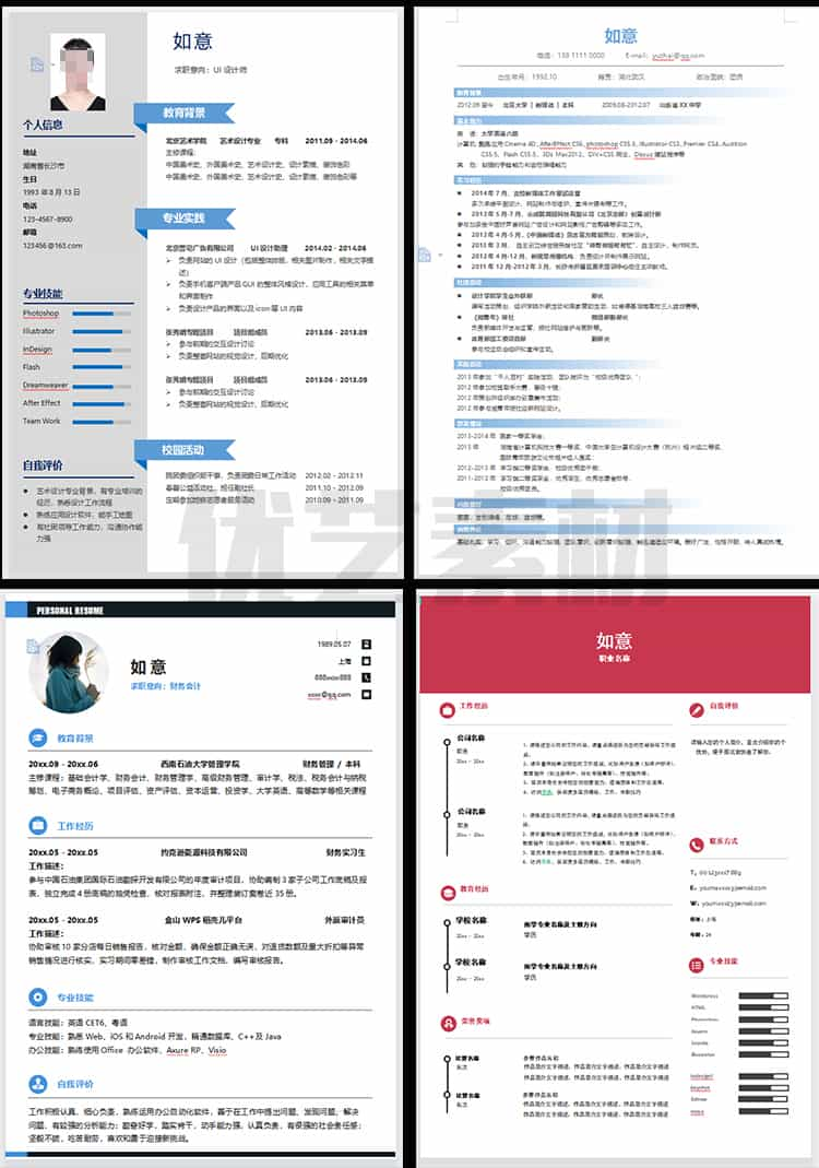 互联网行业计算机程序员IT软件开发个人求职面试word简历模板表插图12