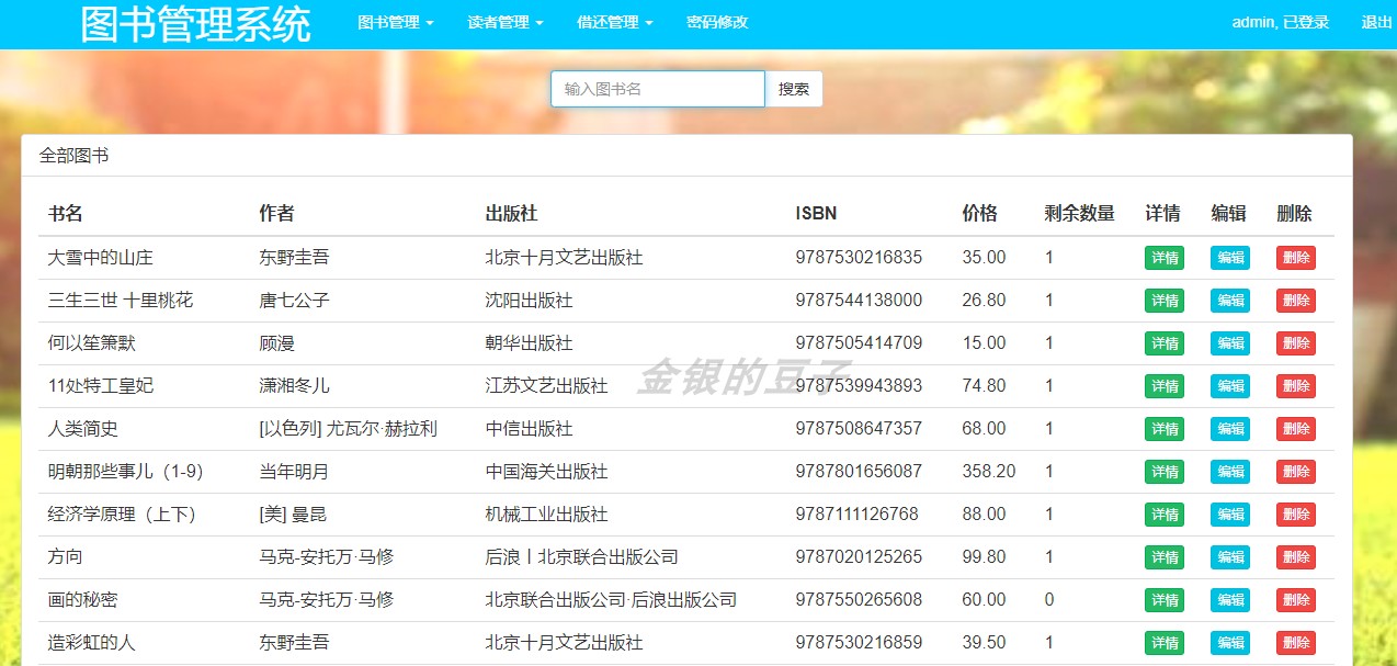 java图书馆管理系统源码 ssm 图书管理系统 图书借阅管理系统源码