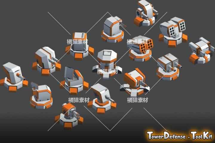unity3d 小游戏源码 塔防工程案例源代码 框架案例 模型资源