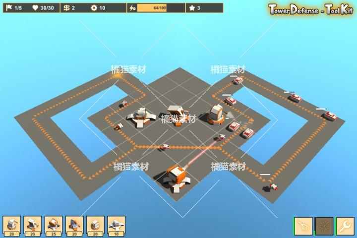unity3d 小游戏源码 塔防工程案例源代码 框架案例 模型资源