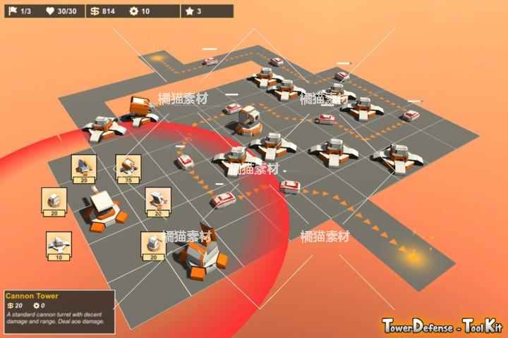 unity3d 小游戏源码 塔防工程案例源代码 框架案例 模型资源