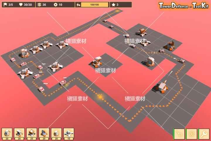 unity3d 小游戏源码 塔防工程案例源代码 框架案例 模型资源