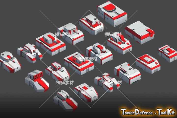 unity3d 小游戏源码 塔防工程案例源代码 框架案例 模型资源