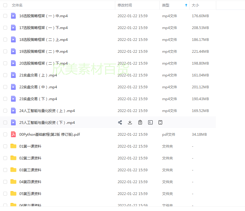 量化投资策略源码模型多因子短线量化交易策略方法分析电子版模板