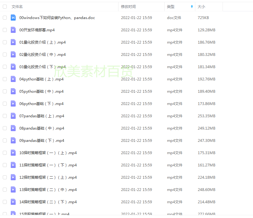 量化投资策略源码模型多因子短线量化交易策略方法分析电子版模板