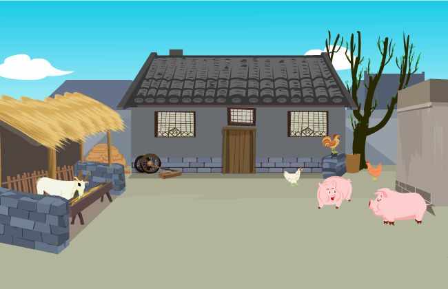 psd沙雕动画场景素材cta an ae可用农村外景场景 - 送码网