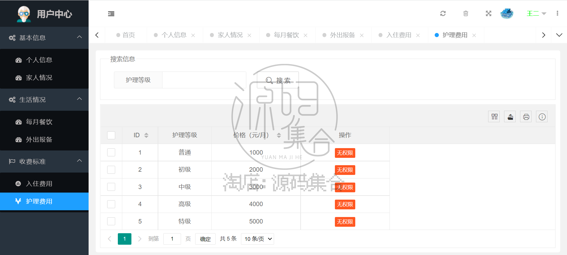 养老院信息管理系统SpringBoot项目源码Mybatis JavaWeb项目Java