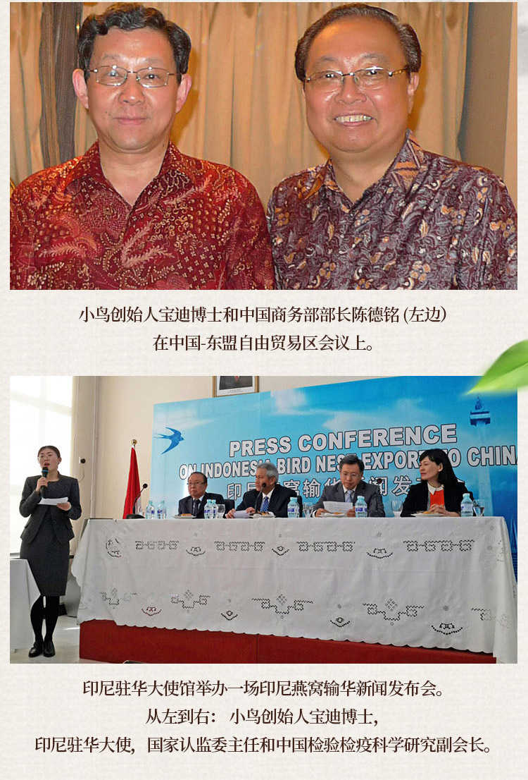 印尼小鸟牌001正品溯源码金丝燕窝YT2干盏中燕条盏条孕妇滋补20g