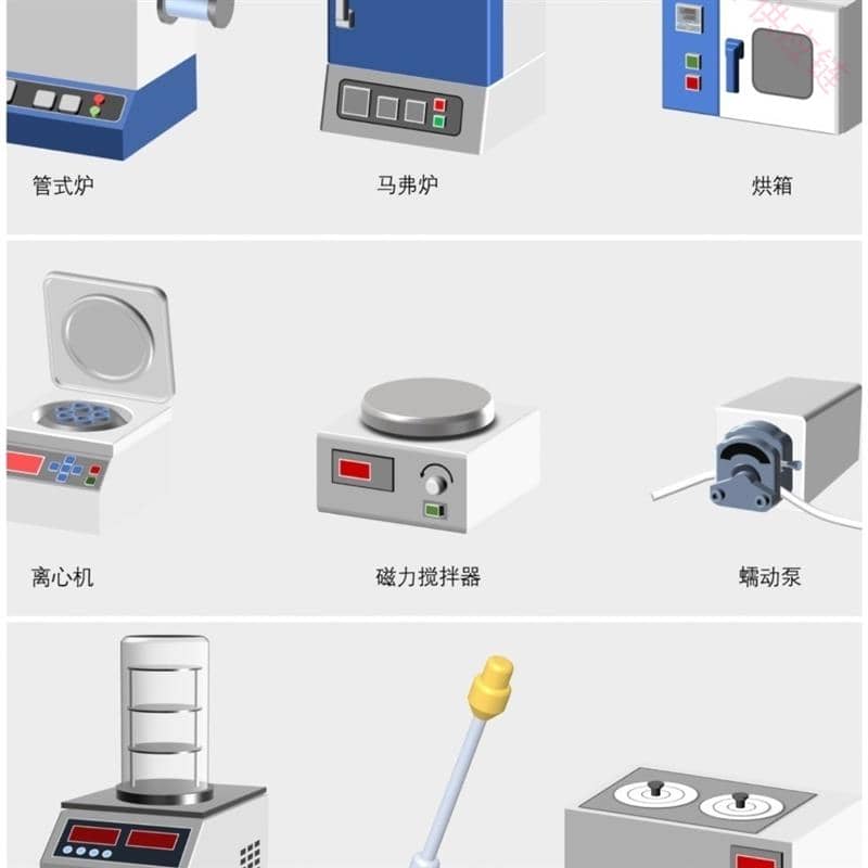 科研绘图素材/PPT素材/纳米材料方向/电池方向/实验器材，