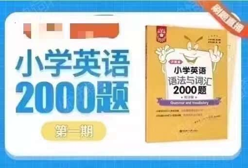 小学英语语法专练语法与词汇阅读与完形2000题小绿小粉配套视频课