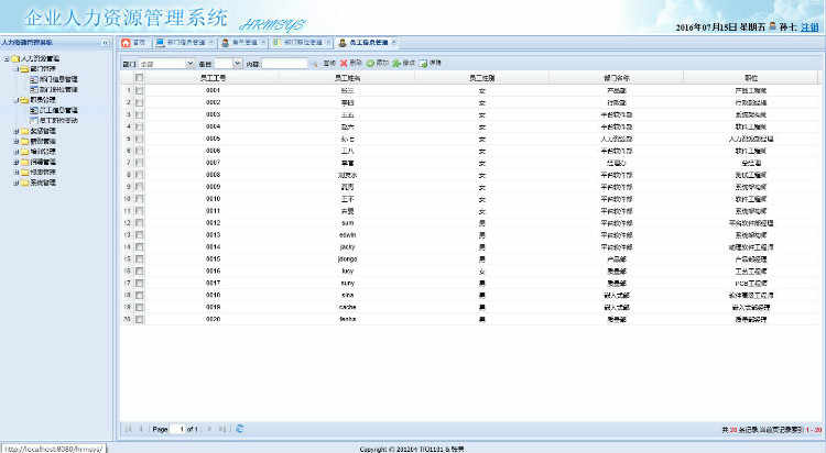 JAVA-HR大型人力资源管理系统源码