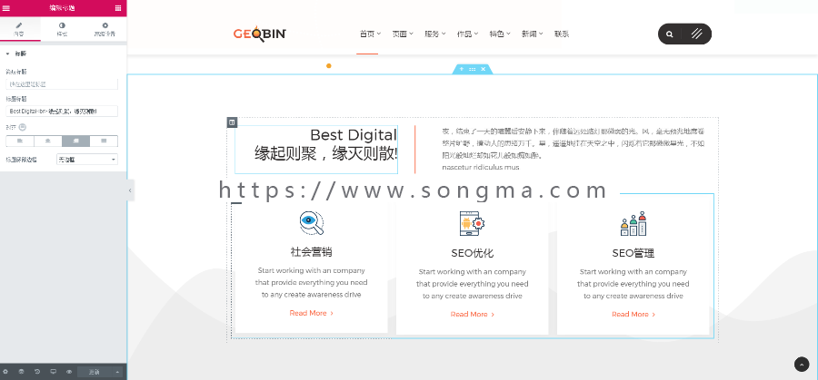 GeoBin数字营销机构WordPress主题v2.2中文汉化版themebest深度汉化版