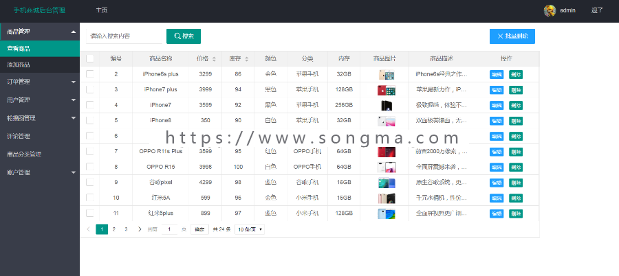 java+ssm商城系统源码在线手机商城源码