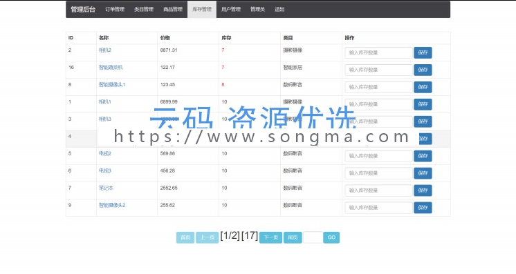 java电商商城源码web通用bootstrap送毕设文档mysql