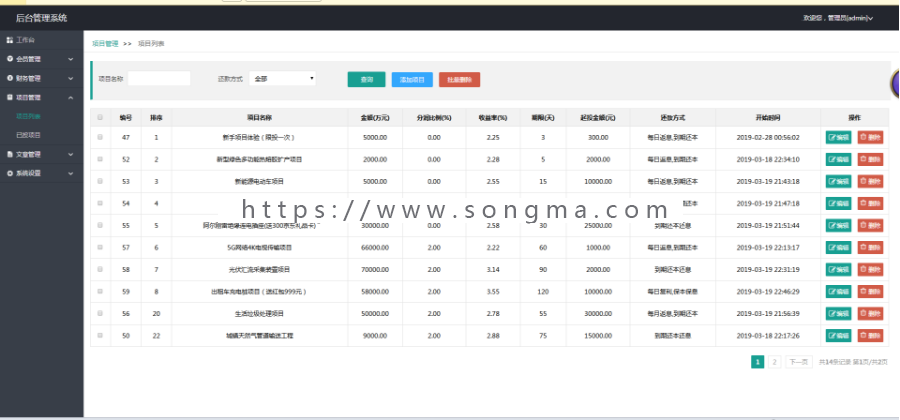 投资理财网站源码金融理财系统源码三合一