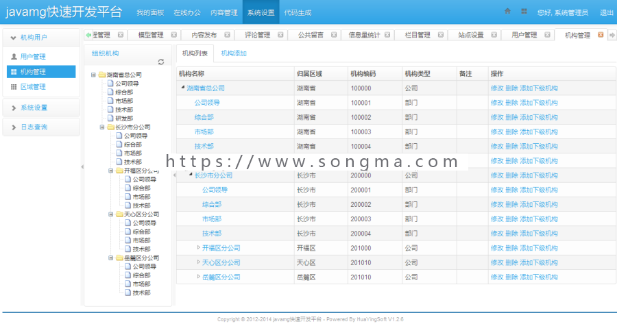 java源码springmvc mybatis bootstrap cms oa 快速开发管理框架