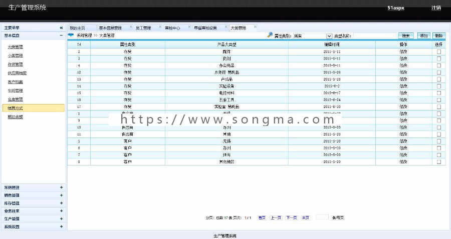 ASP.NET大型生产进销存（ERP）管理系统源码