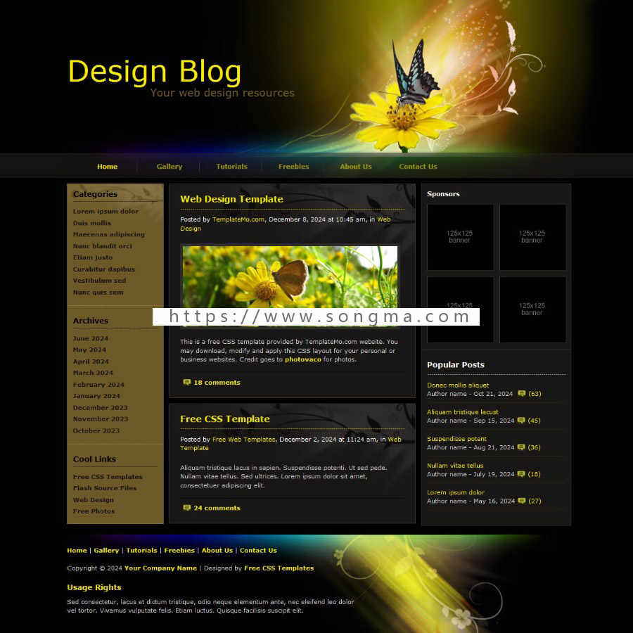 html网页源码 大学生网页设计制作成品 dw作业素材 英文网页模板
