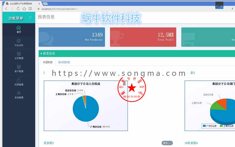 企业信息化平台管理系统 权限管理系统源码 Bootstrap开发框架 