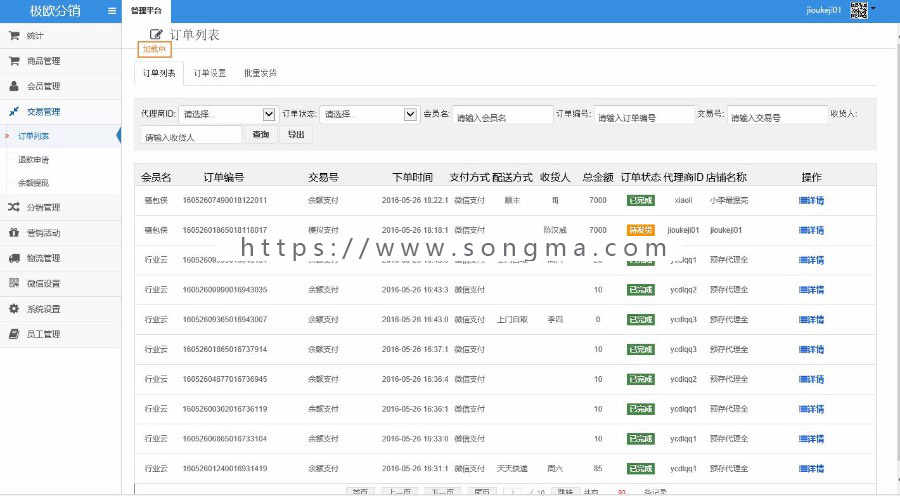 asp.net极欧分销系统源码