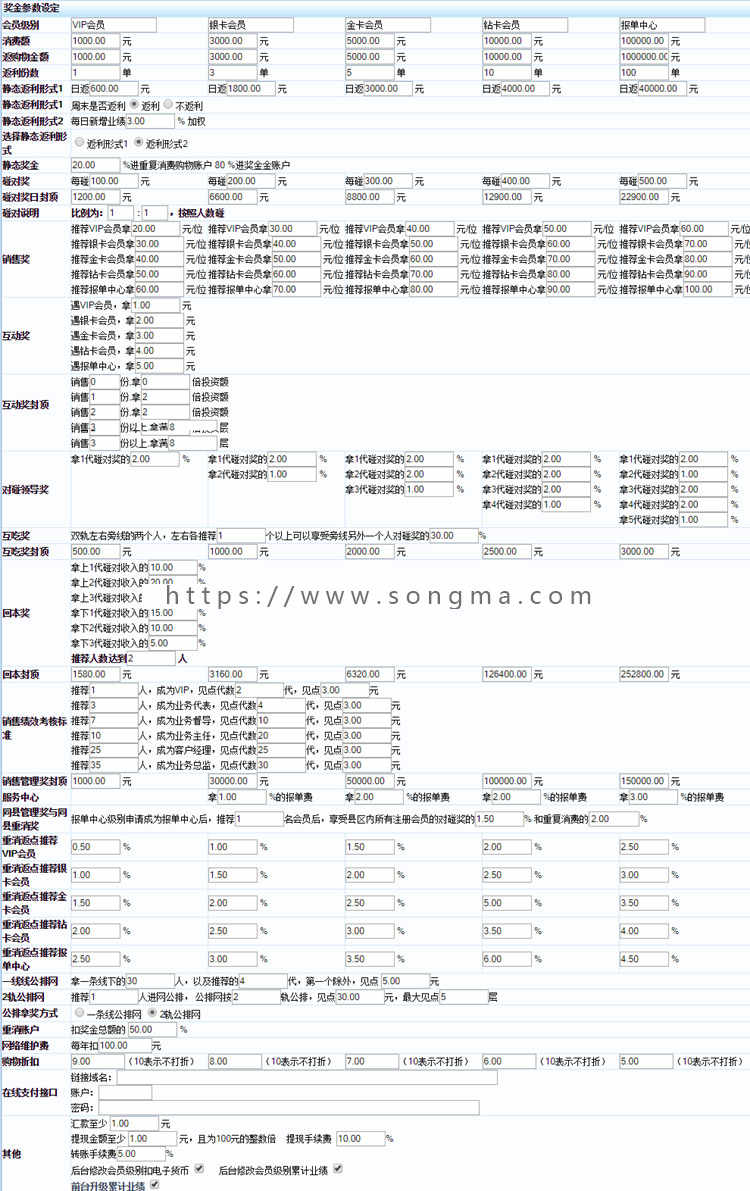 【包安装】双轨直销源码系统【复利直销分红盘复利盘倍增模式源码】静态动态对碰销售奖