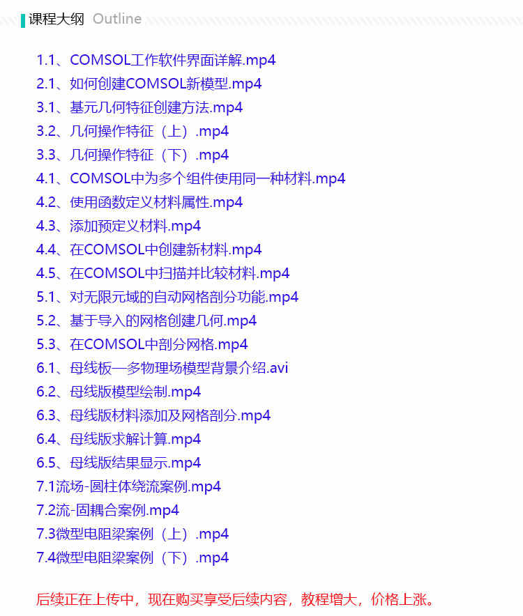 comsol5.3/5.4软件视频教程入门精通实例案例仿真电磁流体原创声