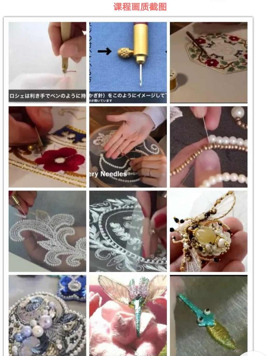 法式刺绣视频教程电子书书籍初级入门课程饰品苏绣印度秀