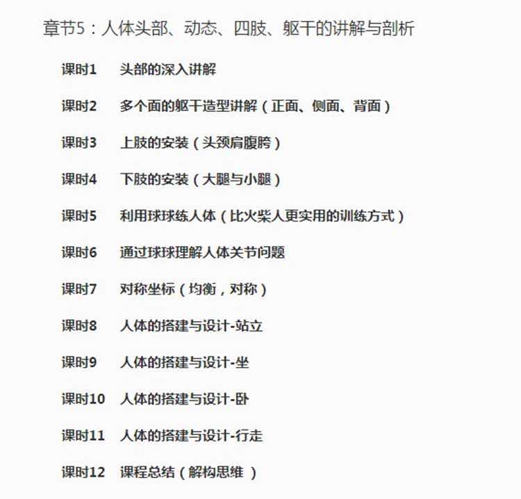 王九斤艺用CG角色原画教程绘画基础必学人体结构练习视频教程