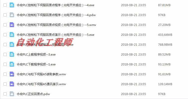 永宏PLC编程软件 永宏入门视频教程 程序案列 手册资料 项目教程
