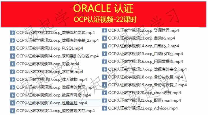 Oracle11g 10g视频基础进阶高级运维DBA PLSQL OCP培训SQL教程