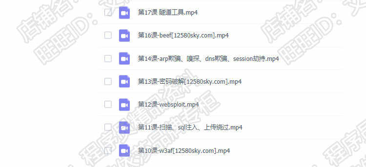 全套Web安全渗透测试视频教程Kali linux网络攻防实战技术带工具