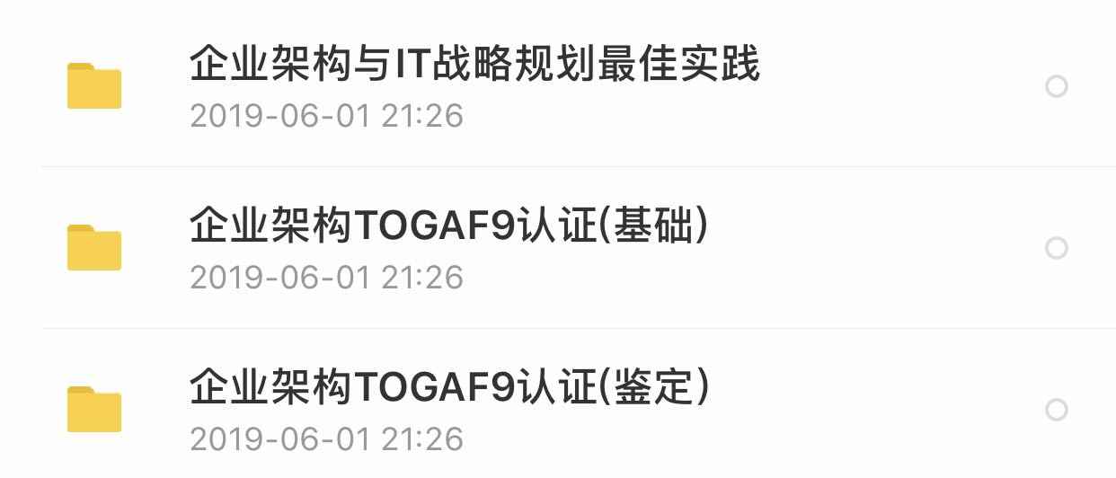 企业架构TOGAF视频教程IT战略规划实践精品课程复习材料习题库全9