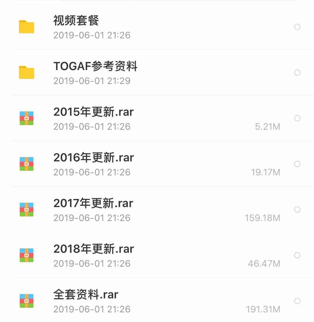 企业架构TOGAF视频教程IT战略规划实践精品课程复习材料习题库全9