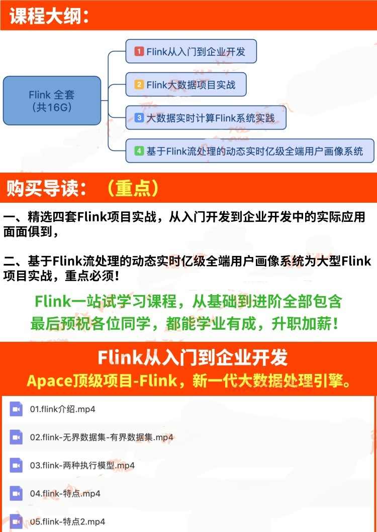 2019flink教程实战项目大数据视频课程源码入门全套自学零基础 - 宋马