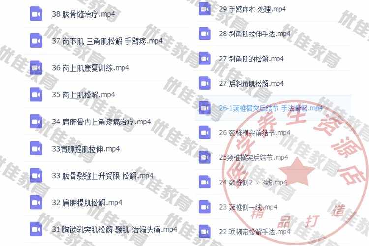 推拿正骨教学视频教程自学中医正骨复位手法美式整脊视频教程大全