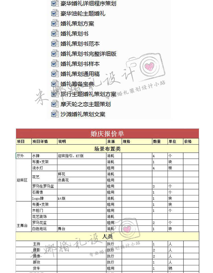 婚庆公司婚礼策划方案谈单技巧接单话术教程视频报价单资料素材