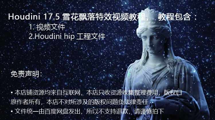 houdini 17.5 雪花飘落 vex 基础特效视频教程 - 宋马