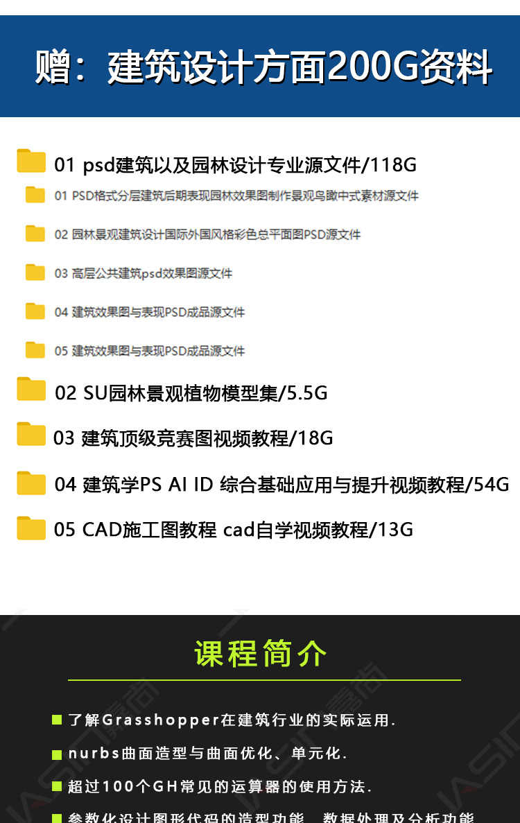 犀牛教程Rhino插件Grasshopper视频教程Grasshopper教程GH教程 - 宋马