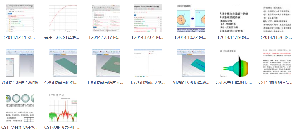 CST Studio Suite 2018/2019 电磁仿真软件 视频教程学习资料